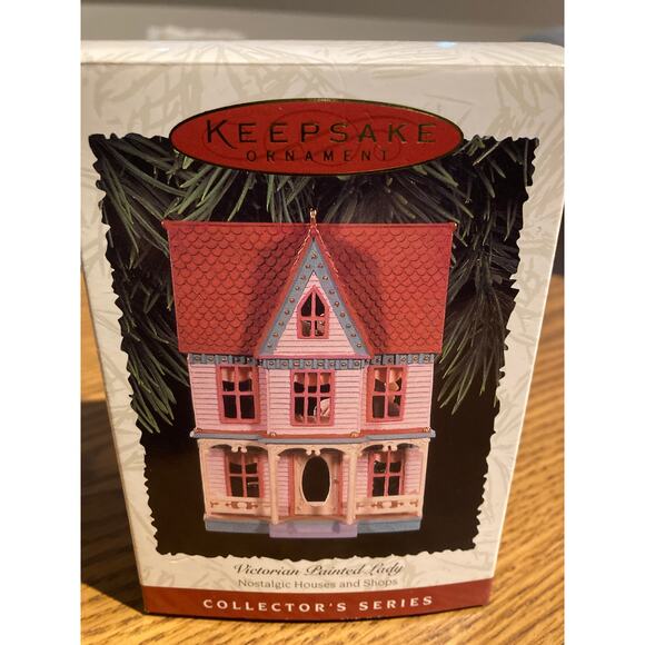 Hallmark Keepsake Collectors Series-Victorian Painted Lady House Pink #13 -1996 - Picture 1 of 4